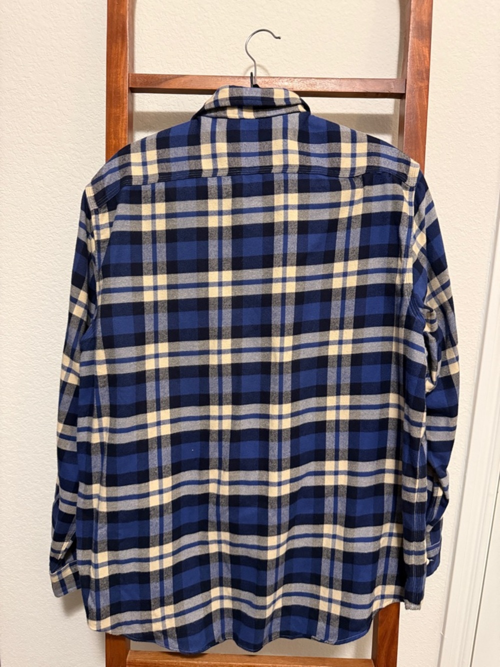 Polo by Ralph Lauren Blue and Cream Plaid Button-Down Shirt - Picture 5 of 5
